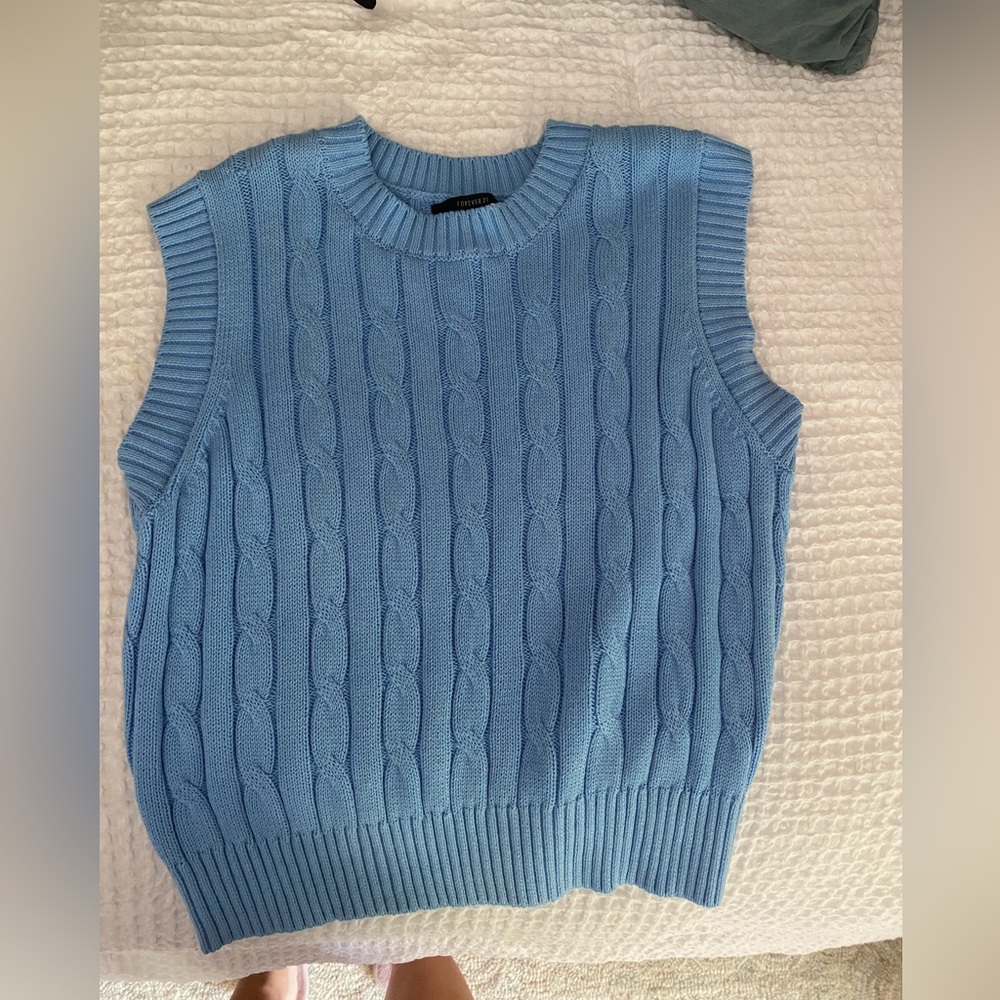 Forever 21 Baby Blue Sweater Vest!